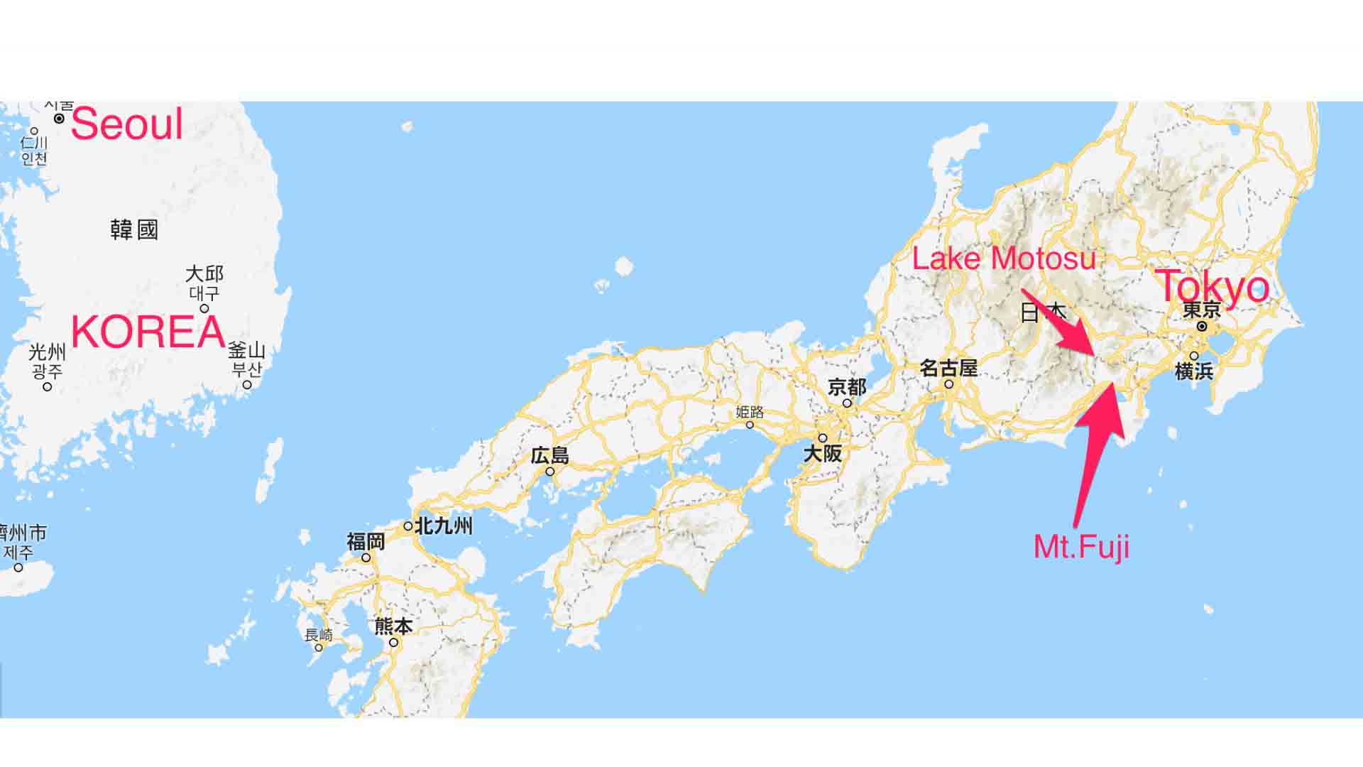 mount fuji map